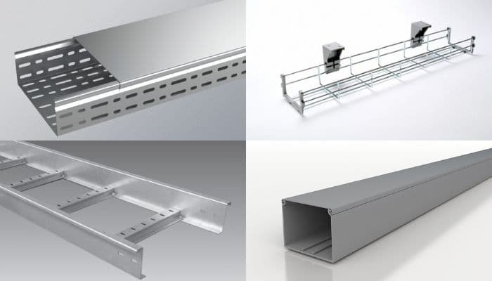 Cable trays, ladders, trunking and conduit systems
